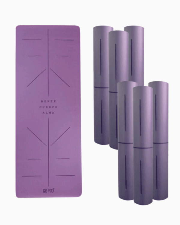 mats antideslizantes lineas guia morado